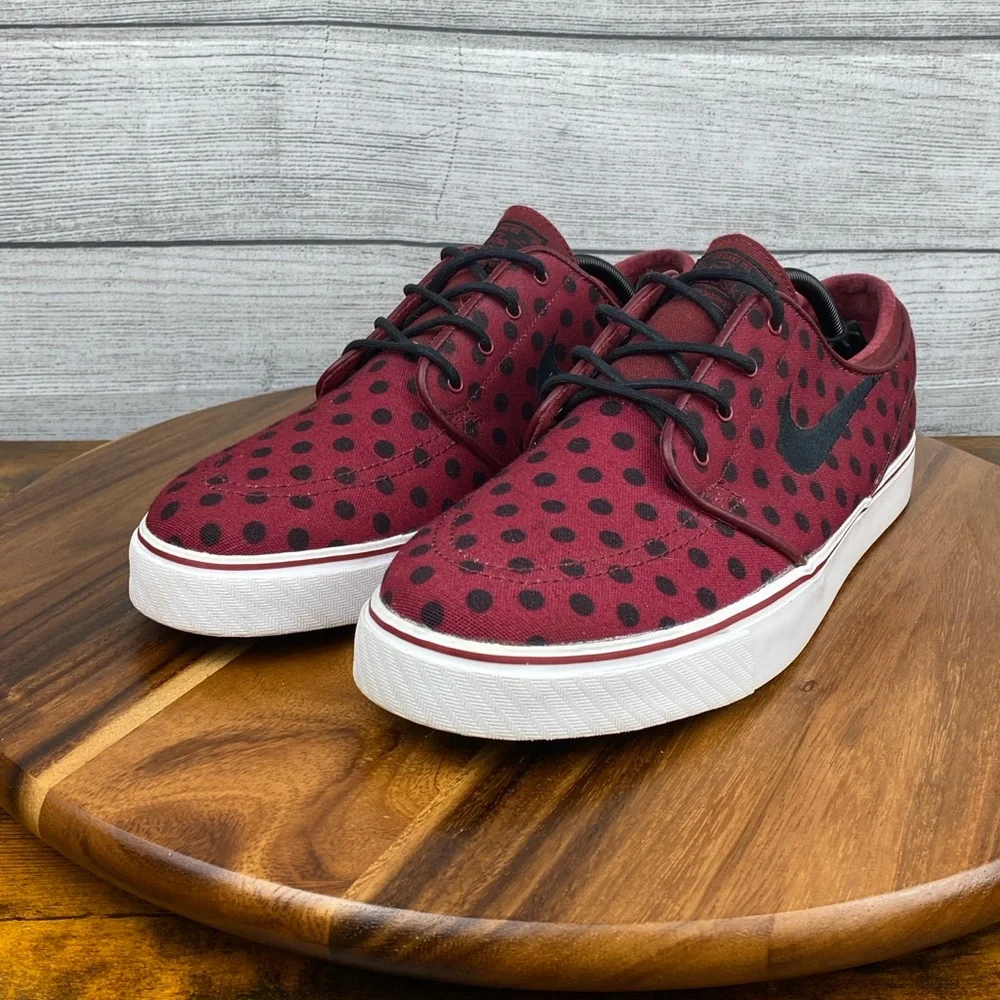 Nike SB Zoom Stefan Janoski Canvas Team Red Polka Dot Shoe 705190-601 Men’s 12